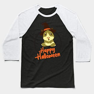 Hamster Witch Happy Halloween Baseball T-Shirt